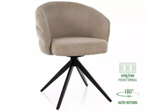 Стул SIGNAL ORES t.250 бежевый/черный, поворотный