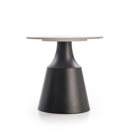 Комплект HALMAR MAGNETA (2 стола журнальных) белый мрамор/черный