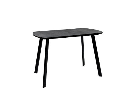 Стол ВВР ЛДСП Раздвижной Камень Темный/Профиль Черный, 110/150/70