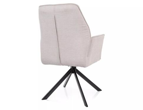 Стул SIGNAL HUGO Brego 22 светло-бежевый/черный, поворотный