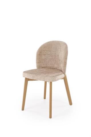 Стул HALMAR BASSO бежевый/дуб натуральный