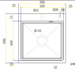 Кухонная мойка из нержавейки BLANTEK FS-5050H Honeycomb ECO (+501F40-S)