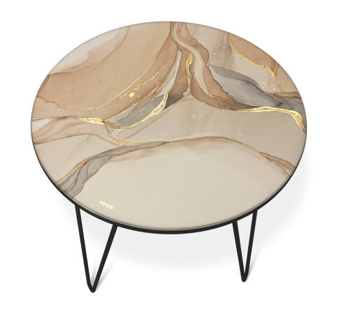 Стол журнальный Sheffilton SHT-CT27 дымчатый топаз/черный муар