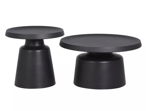 Комплект SIGNAL RODOS (2 стола журнальных) черный/черный 70/39, 50/48