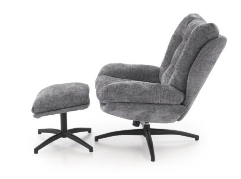 Комплект HALMAR PESTO (кресло+подставка для ног) серый