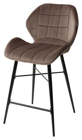 Стул полубарный MARCEL Bluvel 38 латте (H=65cm), велюр