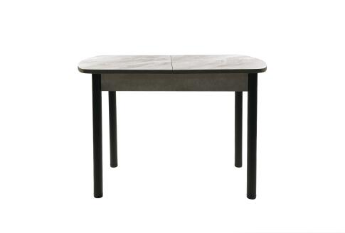 Стол ВВР Раздвижной пластиковый Лавант/бетон серый/черный прямой 110-150/70