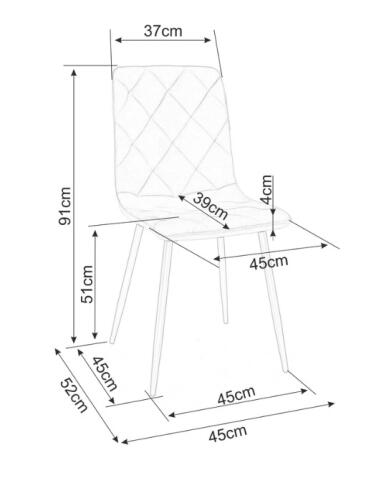 Стул SIGNAL JERRY Velvet Bluvel 40 темно-бежевый/черный