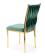 Стул HALMAR K436 темно-зеленый/золотой