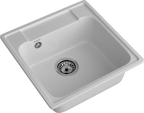 Кухонная мойка GRANFEST QUARZ Z-48 серый + сифон