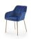 Стул HALMAR K306  синий/золотой