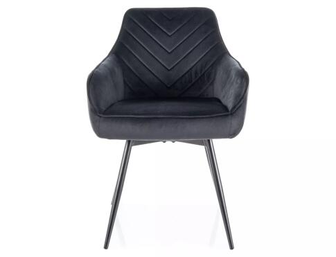Стул SIGNAL SERVIO Velvet Bluvel 19 черный/черный, поворотный