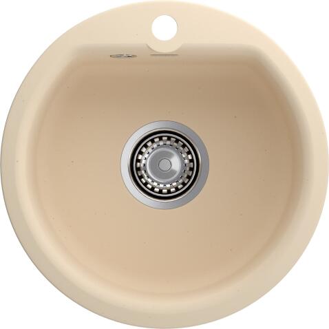 Кухонная мойка GRANFEST SMART SM-435 бежевый + сифон