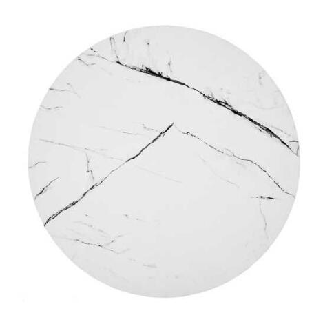 Стол журнальный HALMAR NUBIRA белый мрамор/черный, 60/41