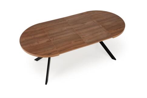 Стол обеденный HALMAR PERONI орех/черный 100-250/100