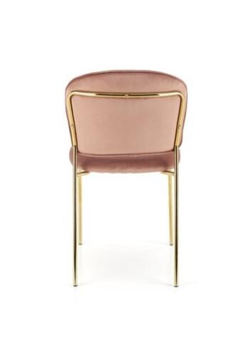 Стул HALMAR K499 розовый/золотой