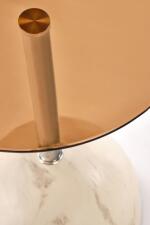 Стол журнальный HALMAR ARIANA бежевый мрамор/коричневый