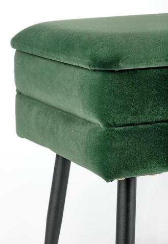 Скамья HALMAR VELVA темно-зеленый/черный