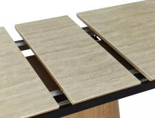 Стол обеденный SIGNAL MONACO травертин/дуб 160-200/90