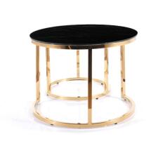 Комплект SIGNAL MUSE II (2 стола журнальных) эффект черного мрамора/золотой