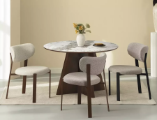 Стол обеденный SIGNAL ALZANO Ceramic белый Pandoro/орех 120