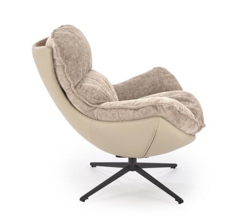 Кресло HALMAR LOBSTER бежевый/черный