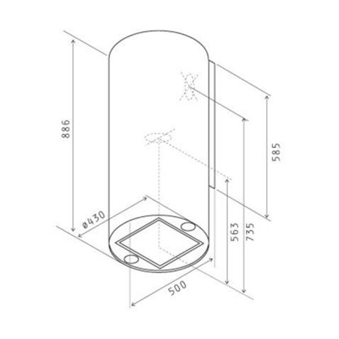Вытяжка JET AIR PIPE WH/A/43