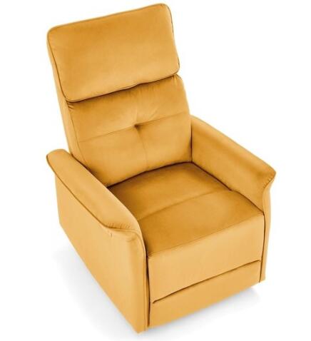 Кресло HALMAR SEMIR раскладное, горчичный
