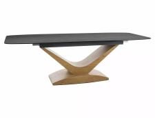 Стол обеденный SIGNAL DOLCE Ceramic Pietra Di Savoia серый/дуб, 180-240/95