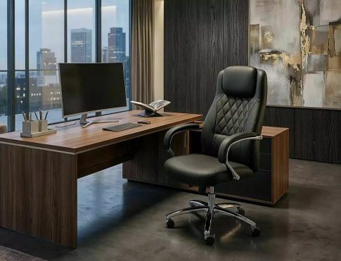 Кресло компьютерное SIGNAL Q-07 черный/хром