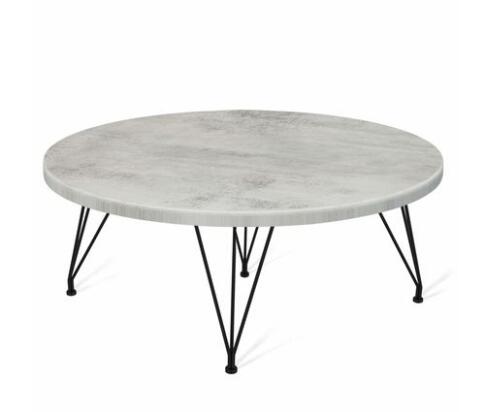 Стол журнальный Sheffilton SHT-TU29/H36/МДФ 80 артикул Сж-107 бетон светлый/черный муар Стол журнальный Sheffilton SHT-TU29/H36/МДФ 80 артикул Сж-107 бетон светлый/черный муар