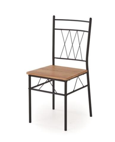 Комплект HALMAR FAUST 3 (стол+ 4 стула) дуб натуральный/черный