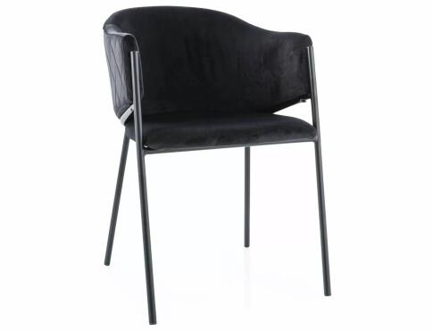 Стул SIGNAL BONO Velvet Bluvel 19 черный/черный