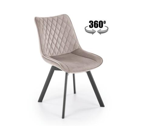 Стул HALMAR K520 бежевый/черный, поворотный