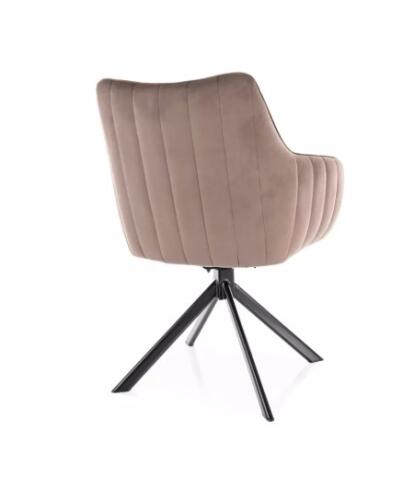 Стул SIGNAL AZALIA Velvet Bluvel 38 капучино/черный, поворотный