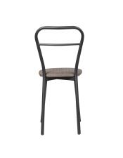 Стул ВВР Браун бурый/черный, рогожка