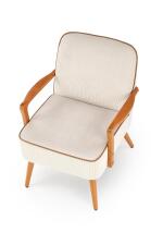 Кресло HALMAR PASTORE светло-серый/светлый орех