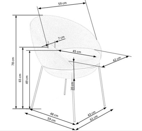 Стул HALMAR K482 бежевый/черный