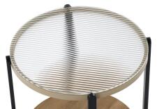 Стол журнальный HALMAR KAMALA S натуральный/черный