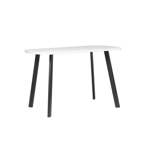 Стол ВВР Пластиковый Мрамор марквина белый/белый/черный профиль 110/70