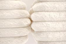 Комплект HALMAR FIDO (2 пуфа) кремовый/золотой