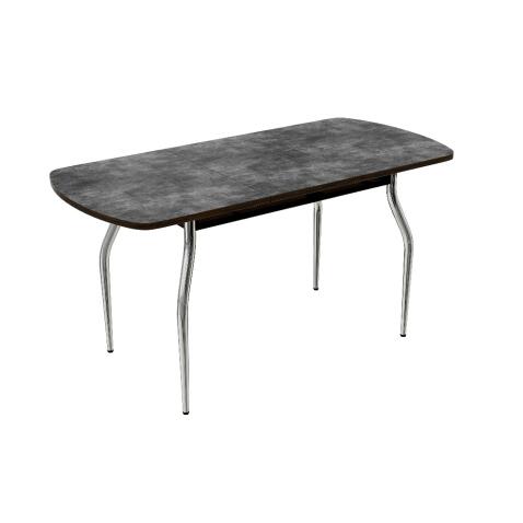 Стол ВВР Раздвижной Камень темный/изогнутое, ЛДСП