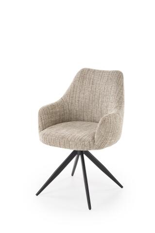 Стул HALMAR K564 бежевый/черный, поворотный