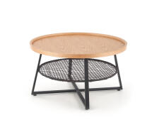 Стол журнальный HALMAR FLORENCE дуб натуральный/черный, 80/45