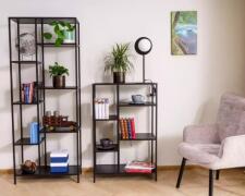 Стеллаж SIGNAL COSTA B черный 109/70