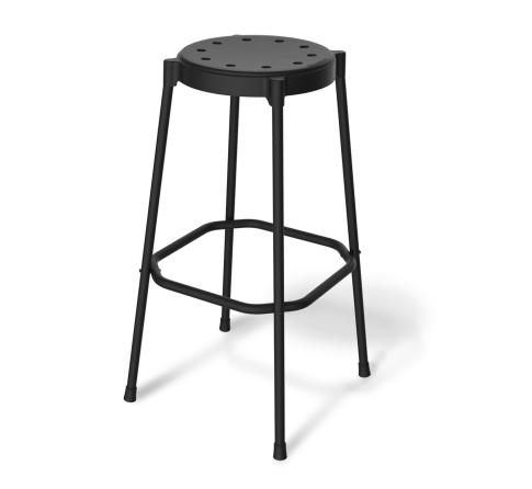 Стул барный Sheffilton SHT-S48 артикул CT-48 черный/черный муар