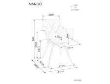 Стул SIGNAL MANGO Velvet Bluvel 77 оливковый/черный, поворотный