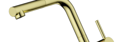 Смеситель для кухни Omoikiri Takamatsu-S-LG светлое золото