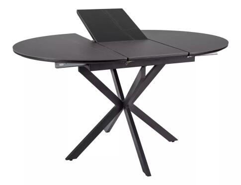 Стол обеденный SIGNAL GASTON Ceramic черный/черный 100-135/100
