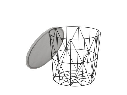 Стол журнальный HALMAR MARIFFA серый/черный, 42/41